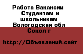 Работа Вакансии - Студентам и школьникам. Вологодская обл.,Сокол г.